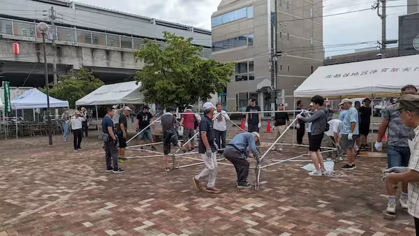 北越谷まつり当日準備