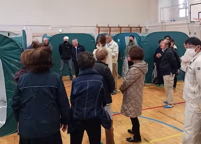 間仕切りなどの設備を実際に設置